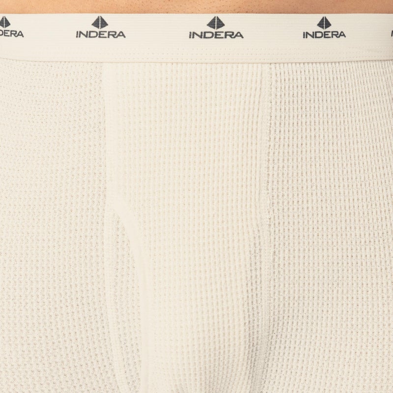 Indera Men's Heavyweight Cotton Waffle Long Johns Thermal Underwear Bottom, Natural, 2X - Image 2